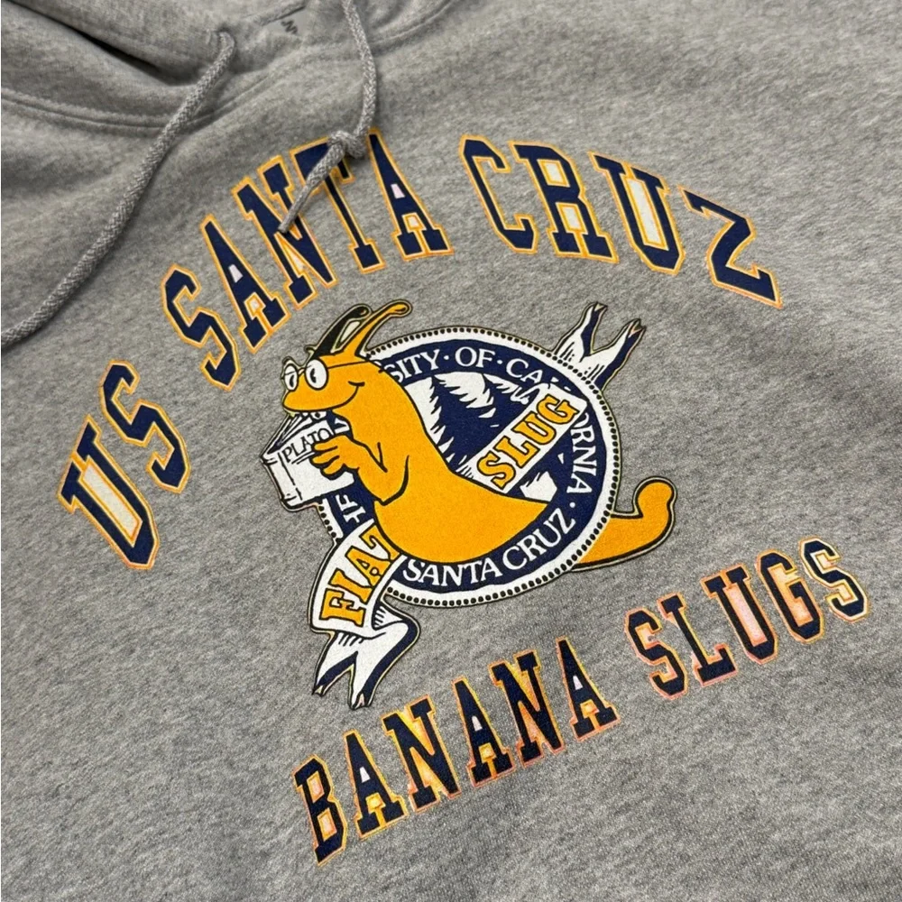 UC Santa Cruz College Banana Slugs Sleeveless Cutoff Hoodie Pulp Fiction Replica - Picture 5 of 5